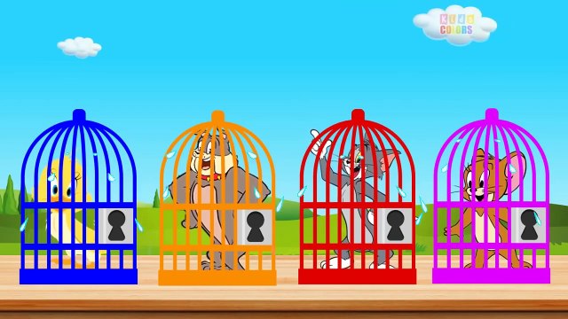 ساعد توم وجيري علي الهروب من السجن تعليم الالوان للاطفال مع شخصيات كرتون القط والفار Tom and Jerry