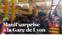 Action surprise de manifestants à la Gare de Lyon, la ligne 1 brièvement interrompue