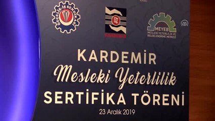 KARDEMİR'de personele mesleki yeterlilik belgesi verildi