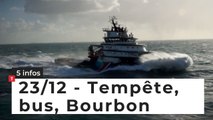 Tempête, bus, Bourbon... 5 infos bretonnes du 23 décembre