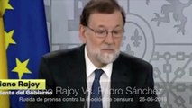 Los 30 segundos de Rajoy para defenderse de la moción de censura de Pedro Sánchez