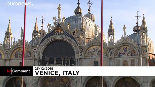 Venecia inundada de nuevo por las fuertes lluvias