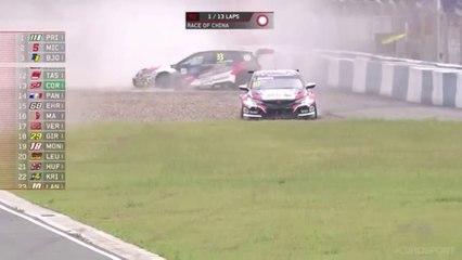 WTCR Ningbo 2019 Race 2 Start Multiples Crash