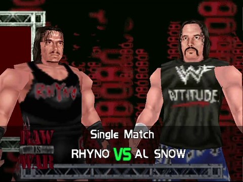 WWF Invasion No Mercy Mod Matches Rhyno vs Al Snow