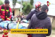 Huancayo: cuatro muertos y seis heridos tras despiste de camioneta