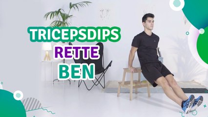 Tricepsdips, rette ben - Trenings Glede