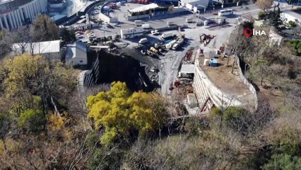 İBB tarafından durdurulan projeler drone ile havadan görüntülendi