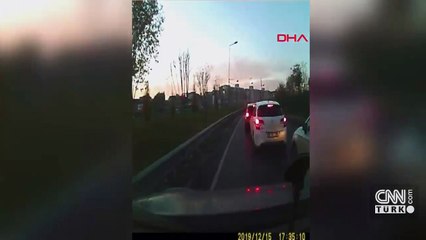 Kadın doktora otoyolda dayak kamerada