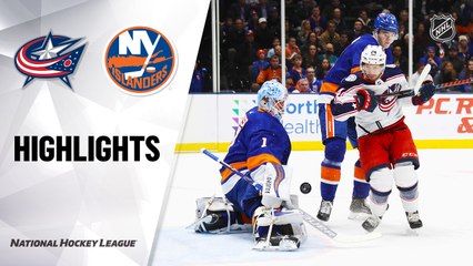 NHL Highlights | Blue Jackets @ Islanders 12/23/19