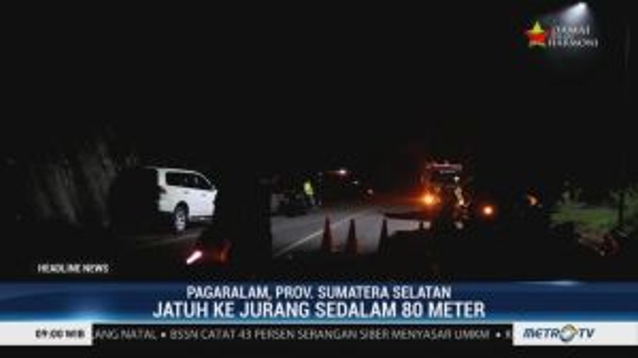 Diduga Rem Blong, Bus Jurusan Bengkulu-Palembang Jatuh ke Jurang Sedalam 80 Meter