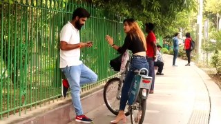 PICKING UP HOT BOYS ON SMARTBIKE IN HARYANVI STYLE  | RITS DHAWAN.prank video, rits dhawan prank