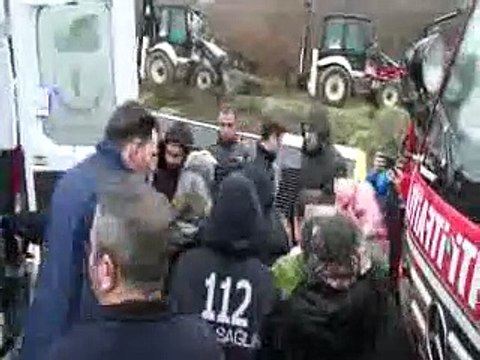 İETT otobüsü yan yattı