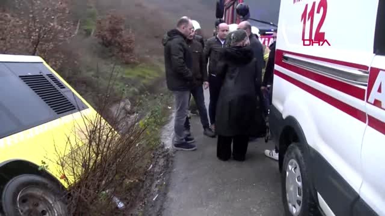 Çekmeköy'de iett otobüsü yan yattı: yaralılar var