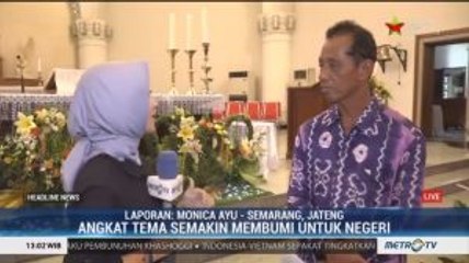Persiapan Gereja Katedral Semarang Jelang Misa Natal