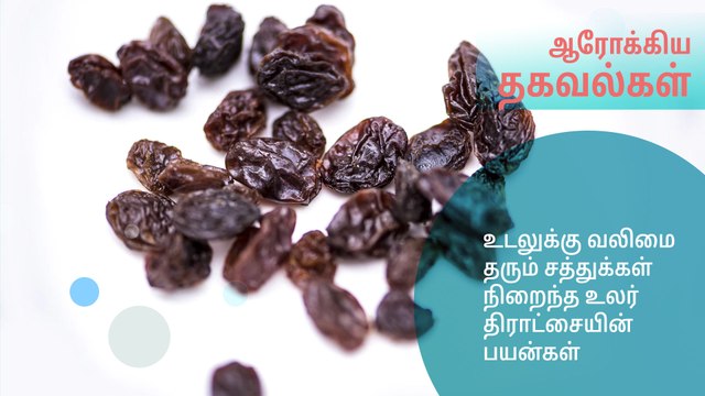 உடலுக்கு வலிமை தரும் சத்துக்கள் நிறைந்த உலர் திராட்சையின் பயன்கள்.!