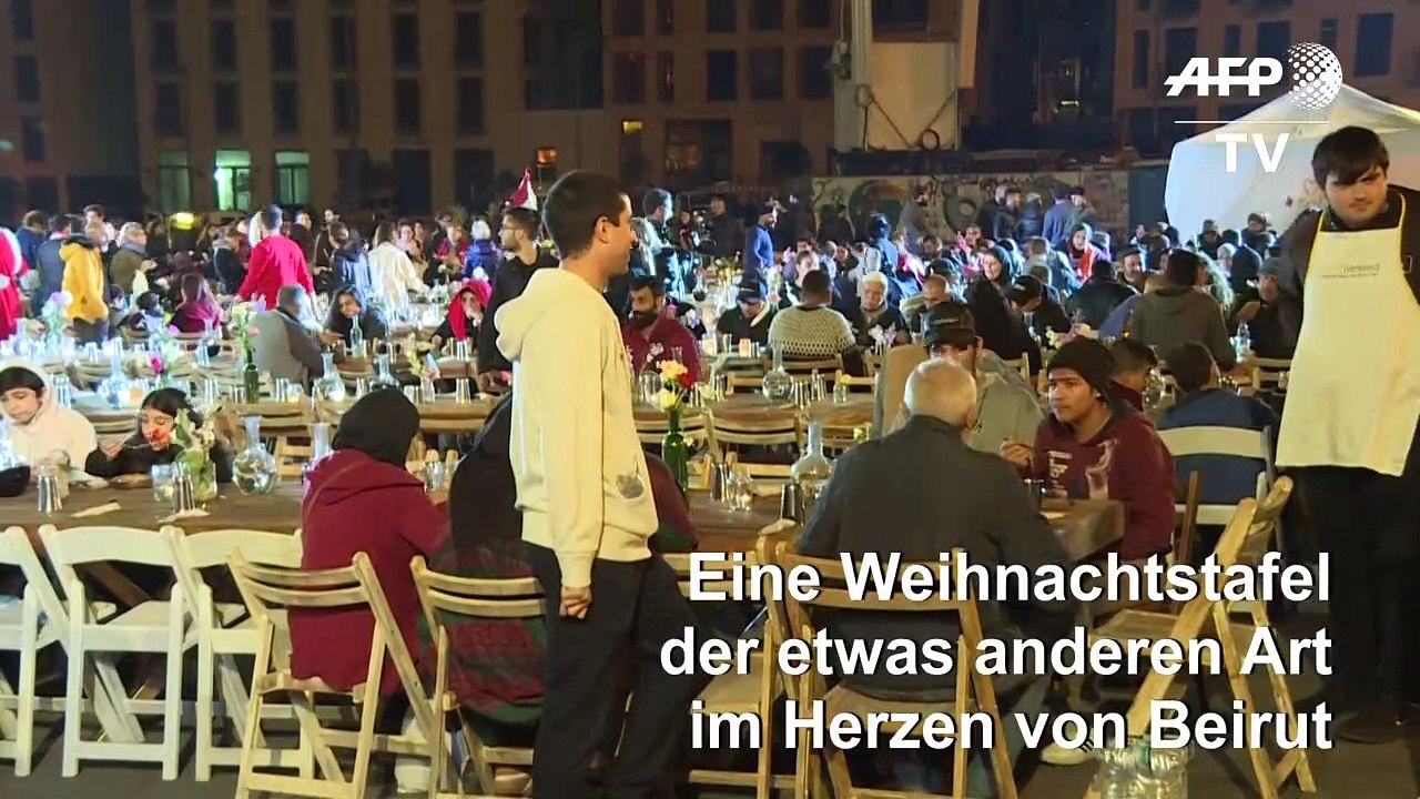 'Revolutionäre' Weihnachtstafel im Herzen von Beirut