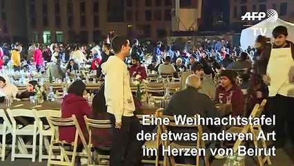 "Revolutionäre" Weihnachtstafel im Herzen von Beirut