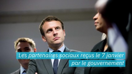 Grève des retraites: les partenaires sociaux reçus le 7 janvier par le Emmanuel Macron