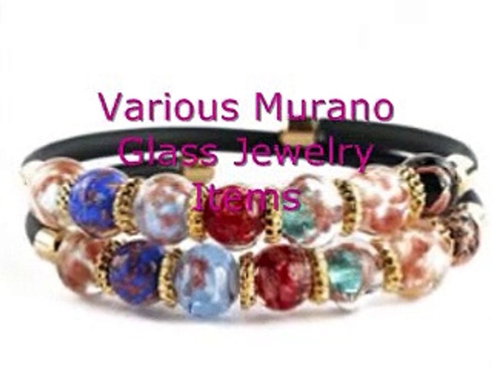 Various Murano Glass Jewelry Items