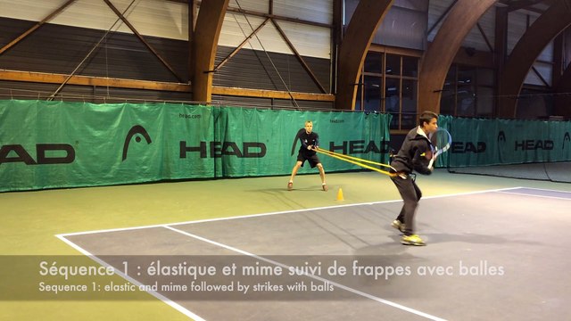 Travail des appuis spécifiques d'attaque au tennis