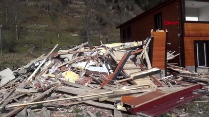 Trabzon uzungöl'de yıkımlar sürüyor