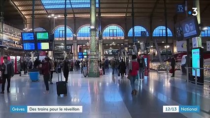 Grèves : des trains garantis pour le réveillon