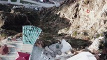 Avrupa’nın en yüksek cam seyir teraslarından Torul'da heyecan ve korku aynı anda yaşanıyor