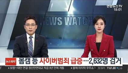 몸캠 등 사이버범죄 급증…2,632명 검거