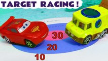 Hot Wheels Target Racing Challenge with Disney Pixar Cars 3 Lightning McQueen Funlings Race with Spongebob Squarepants Full Episode English