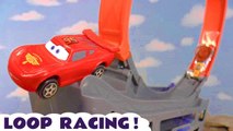 Disney Pixar Cars 3 McQueen Loop Racing Funlings Race vs Hot Wheels Toy Story 4 and Transformers Autobots Family Friendly Full Episode English