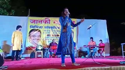 Maithili song ,  shruti jha live singin in mumbai