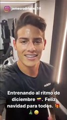 James Rodríguez entrena a ritmo de diciembre