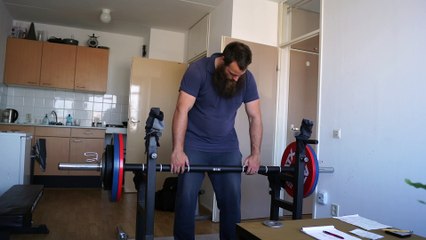 127 KG, 50 mm axle bar (thick bar) grip lift and hold for around 2s