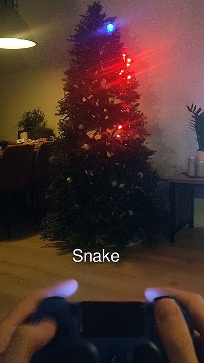 Playing Snake in the Christmas Tree