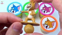 Сups Stacking Surprise Play Doh Clay Toys Tom and Jerry Rainbow Collection Learning Colors Children