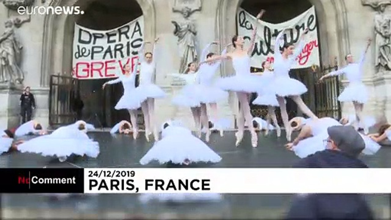 Streikende schwäne in paris