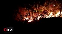 Trabzon'un Dernekpazarı ilçesi Akköse mahallesinde de yeni örtü yangını başladı
