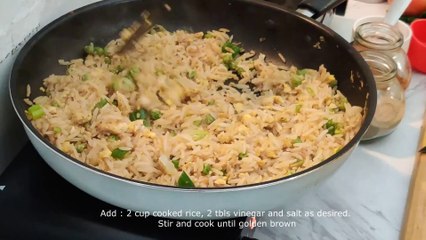 Egg Fried Rice With Peas Easy Recipe In 5 Minutes