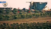 تدمير مدفع رشاش لميليشيا أسد على محور التح بإدلب إثر استهدافه بصاروخ مضاد دروع