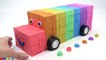How To Make Rainbow Bus Cars With Kinetic Sand Lego Learn Colors and Learn Numbers Mad Mattr For Kids