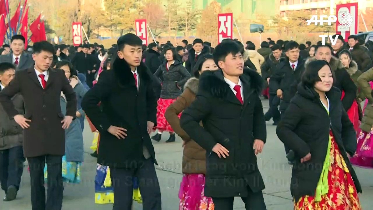 Massen-Tanzveranstaltung in Pjöngjang