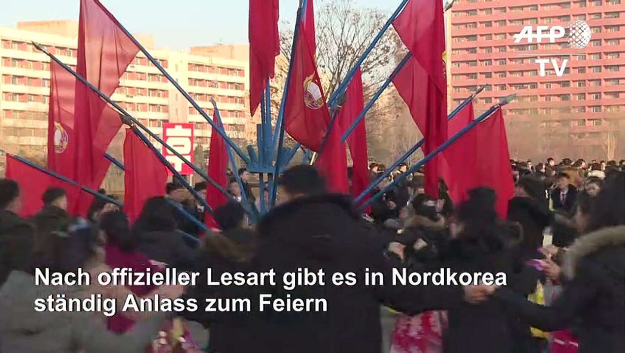 Massen-Tanzveranstaltung in Pjöngjang