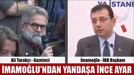 İmamoğlu'nun gazeteciye verdiği yanıt alkış aldı !
