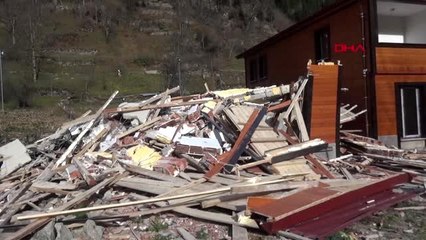 Trabzon uzungöl'de yanlışlıkla yıkıldığı iddia edilen bina kaçak çıktı