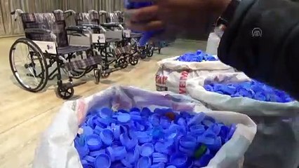 Öğrencilerin topladığı mavi kapaklarla engellilerin yüzü güldü - KAHRAMANMARAŞ