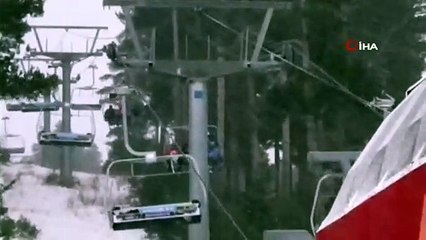 Sarıkamış’a beklenen kar geldi