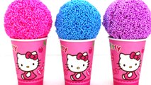 Hello Kitty Foam Clay KINDER Surprise Eggs Ice Cream Cups Minions Disney Princess