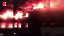 İstanbul'da korkutan yangın! Bina alev alev yandı
