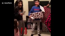Texas boy has hilarious EXCITED reaction to getting Christmas gift