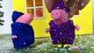 STORY WITH PEPPA PIG AND HER FAMILY STUCK IN THE SNOW AND TOWED BY GRANDPA DOG WITH THE TOW TRUCK